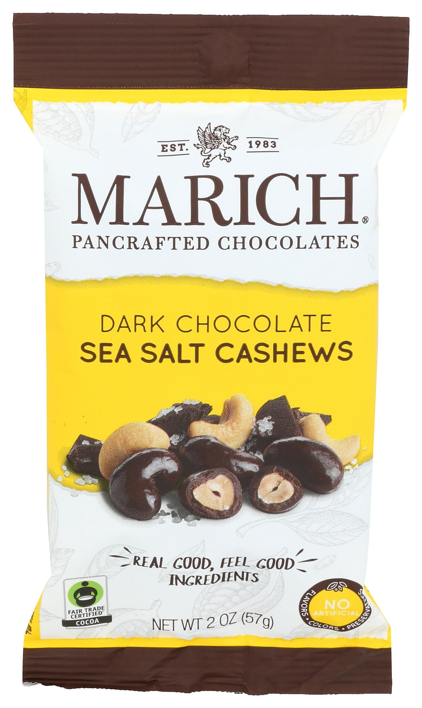 MARICH CONFECTIONERY Dark Choc Sea Salt Cashews, 2.3 OZ
