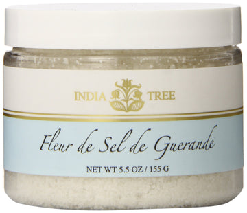 India Tree Fleur de Sel Sea Salt, 5.5 Ounce - Gourmet Natural Seasoning for Cooking and Baking