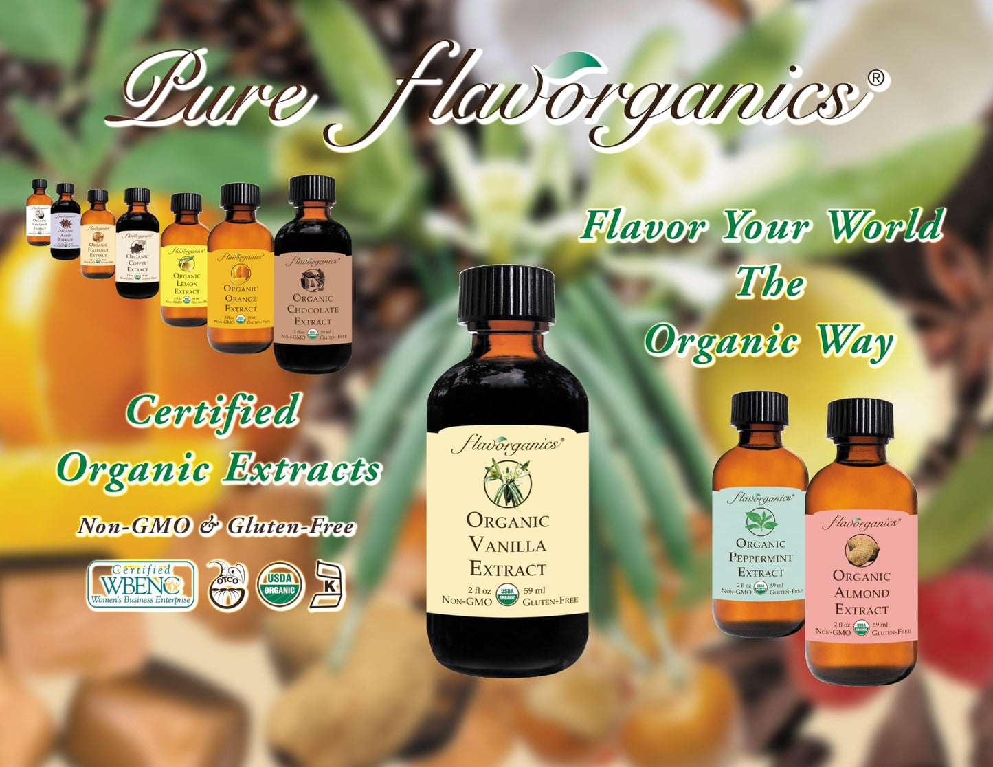 Flavorganics Organic Chocolate Extract, 2 Ounce Bottle