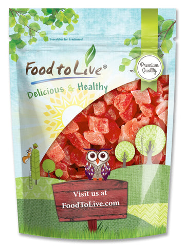 Food To Live Dried Diced Papaya, 5 Pounds Kosher, Vegan, Sweetened, Unsulfured, Bulk