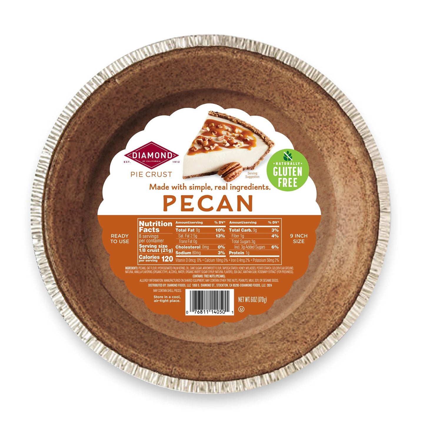 Diamond Of California Pecan Pie Crust 6 Oz - 12 Count