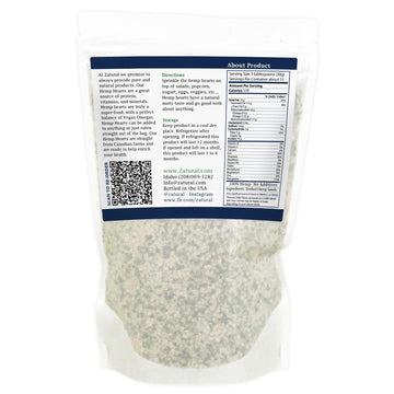 Zatural Organically Grown Hemp Hearts 100% Pure Hulled Hemp Seeds Raw Plant Based Proteins & Vegan Omegas (2 Pounds)