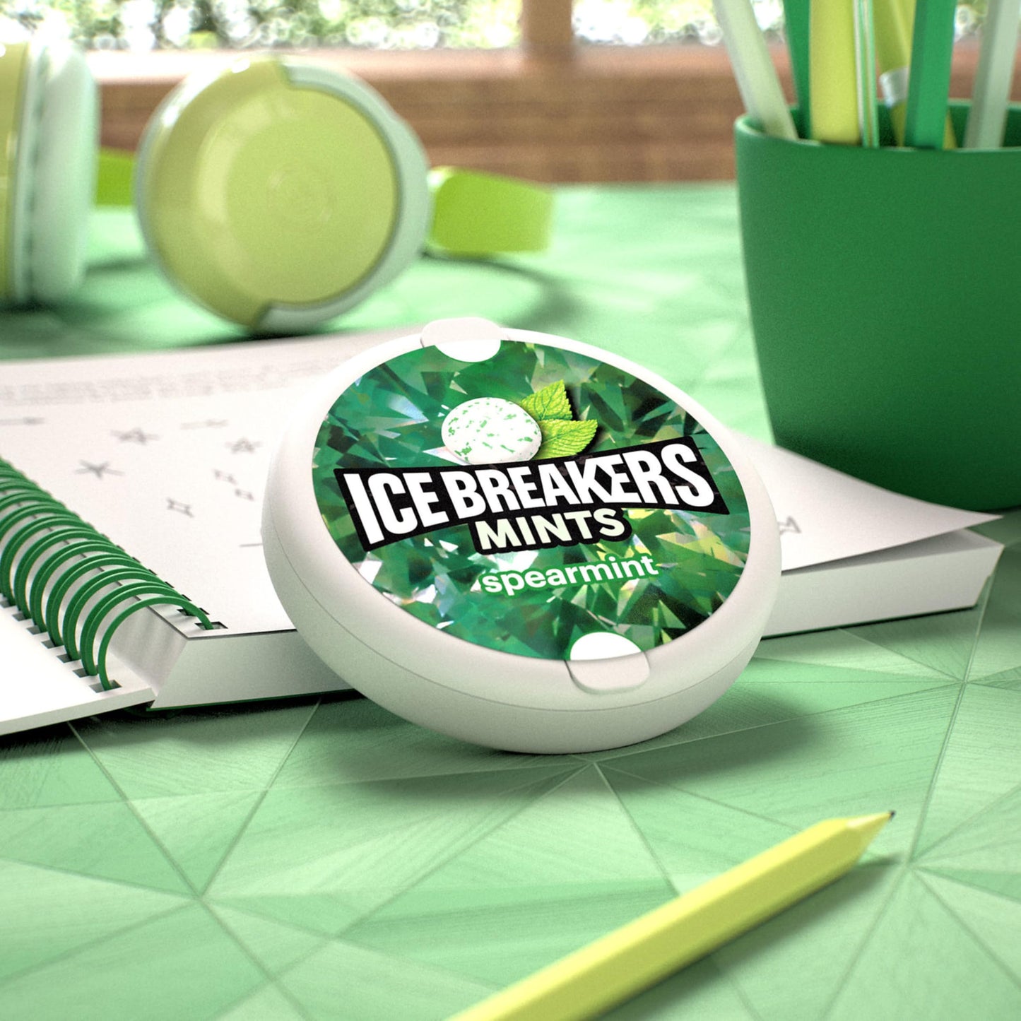 ICE BREAKERS Spearmint Sugar Free Mints Tins, 1.5 oz (8 Count)