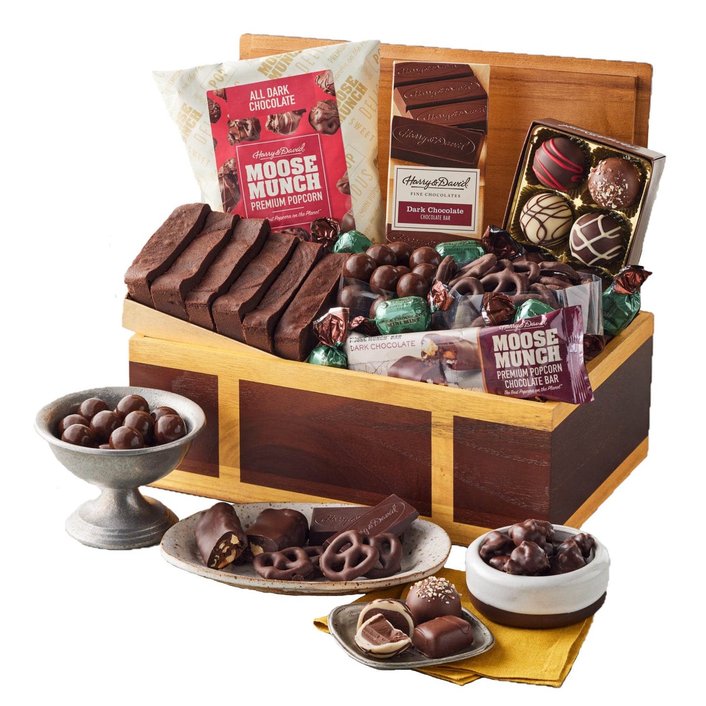 Harry & David Chest Of Chocolates Assorted Milk & Dark Chocolate Gift Box Gourmet Chocolate Candy Variety Gift For All Occasions Family Friends Loved Ones Coworkers