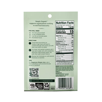 Simply Organic Sloppy Joe, Certified Organic, Gluten-Free | 1.41 Oz | Pack Of 4