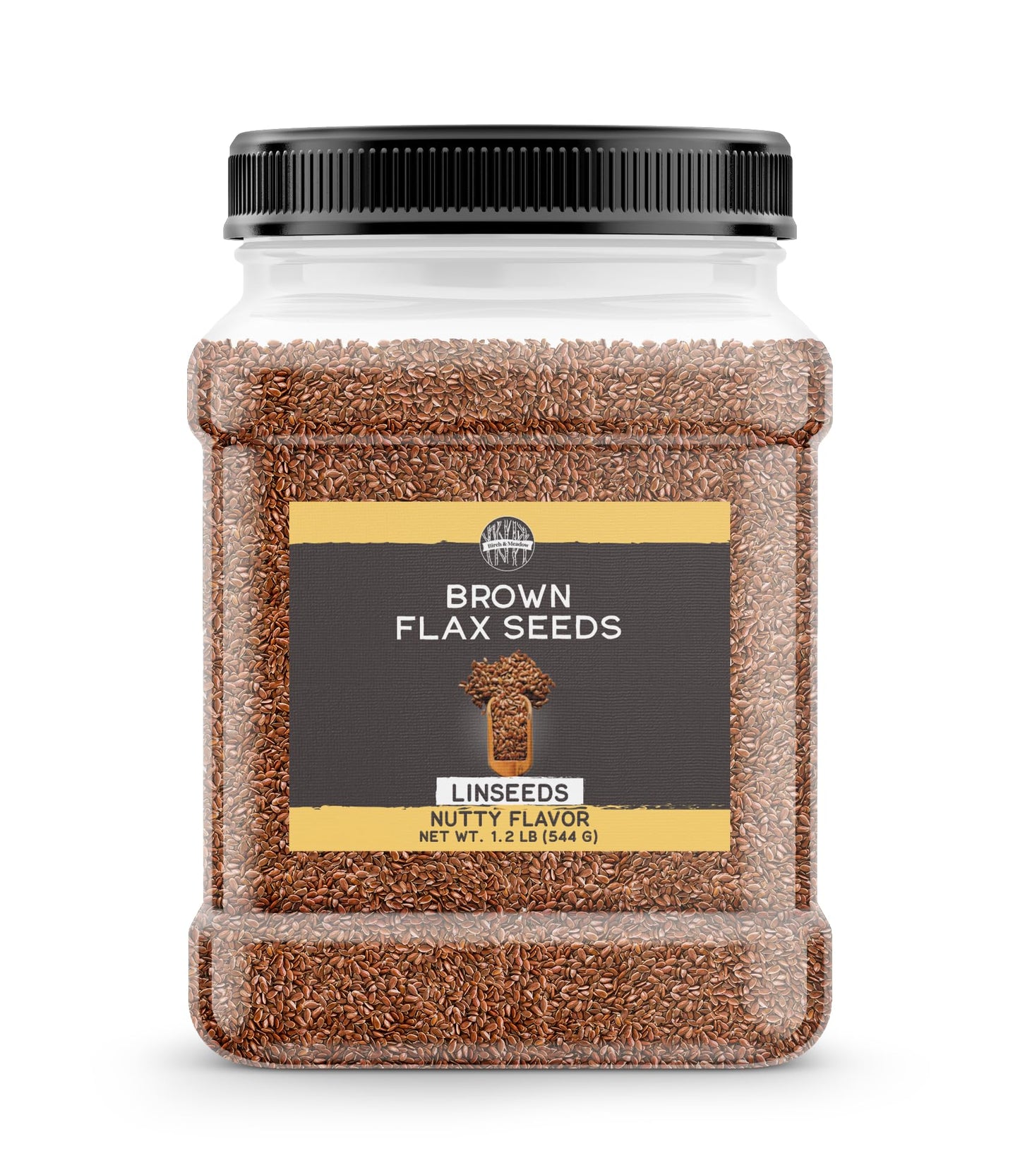Birch & Meadow Brown Flax Seeds, 1.2 lb, Nutty Flavor, Linseeds, Egg Replacement