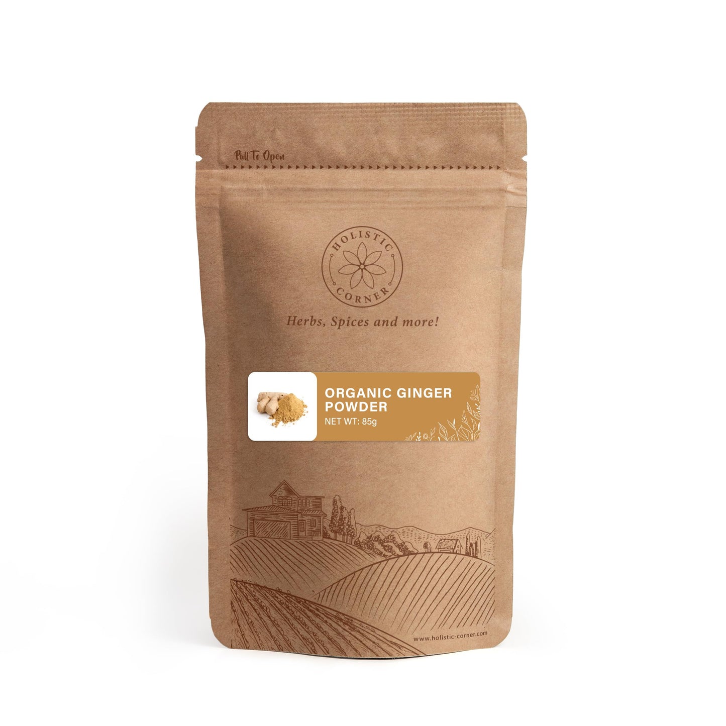 HOLISTIC CORNER Organic Ginger Powder | 85g | 0.19lbs | 3oz