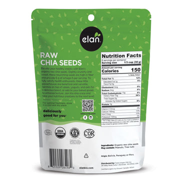 Elan Organic Chia & Flax Seed Superfood Duo, Non-GMO, Vegan, Gluten-Free, Kosher, High in Fibre