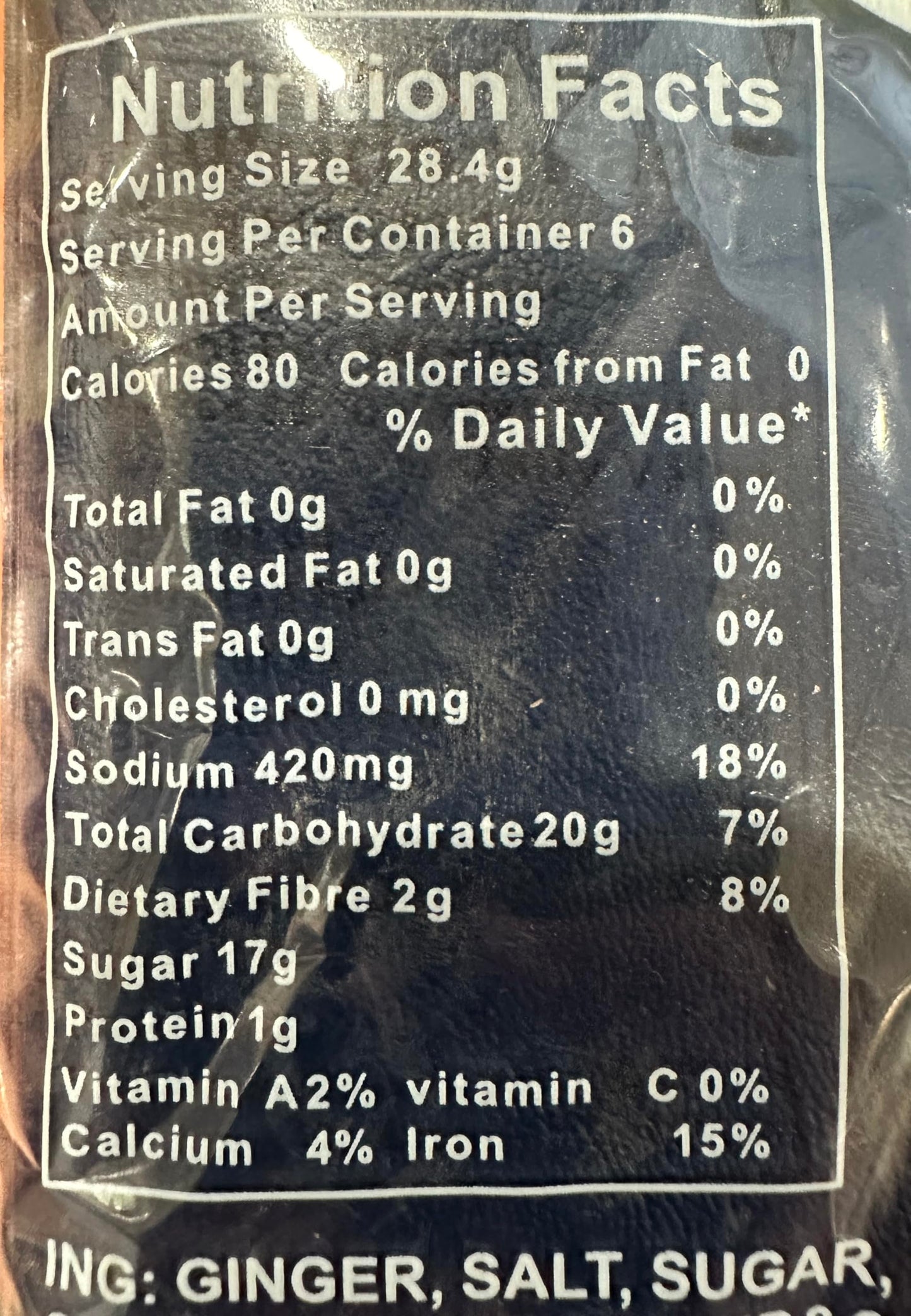 Ready To Eat Dried Red Ginger Pieces Snack 1 Lb
