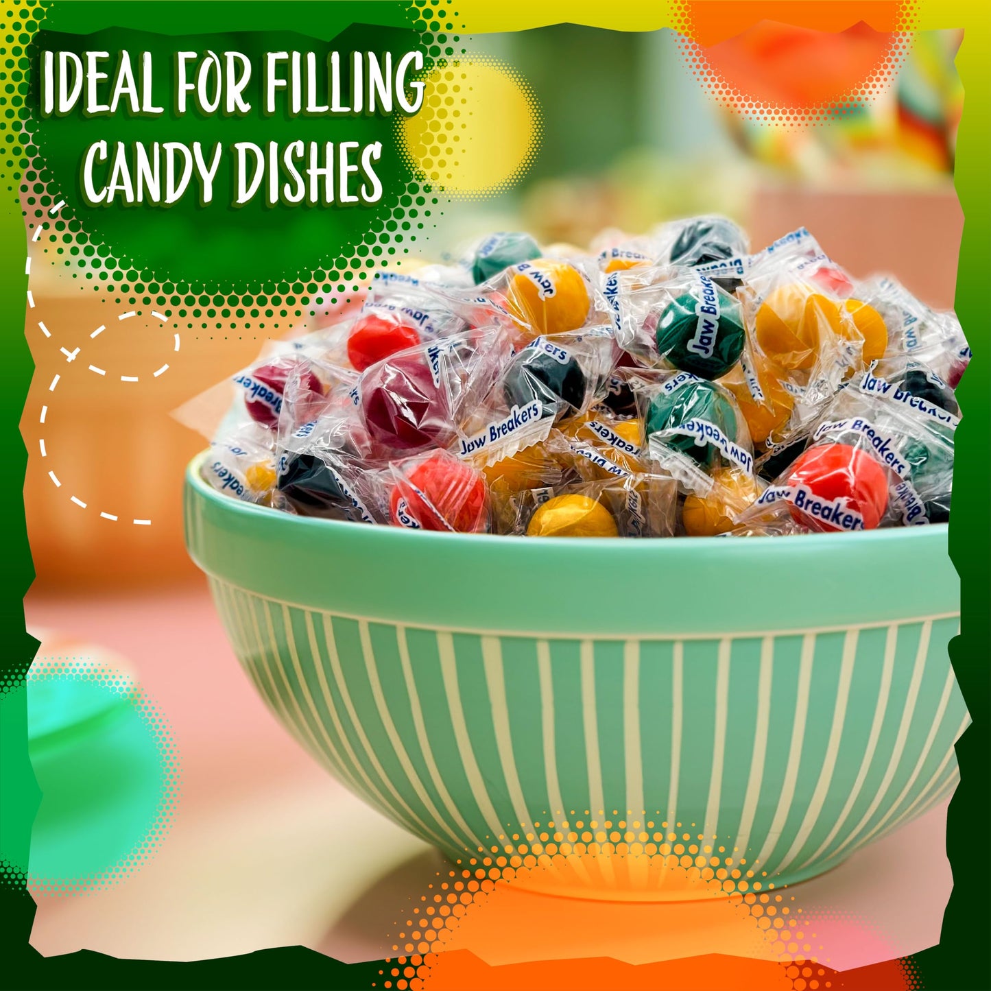 Jaw Breakers Hard Candy | 2-Pound Bag | Fruit Flavored Assortment | About 160 Pieces