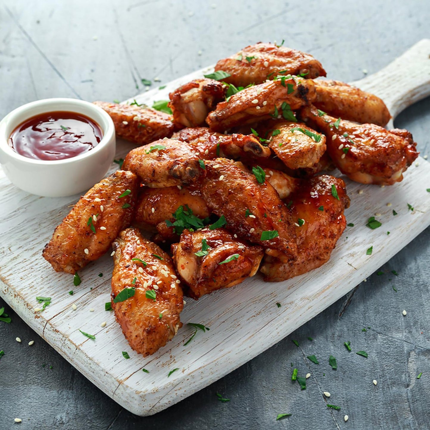 Dens Hot Dogs Gspirit-inspired flavorpy Butcher Heritage Chicken Wings, Fully-Cooked, Smoky Salt & Pepper Rub, 4 lb (2 Pack), Golden-brown