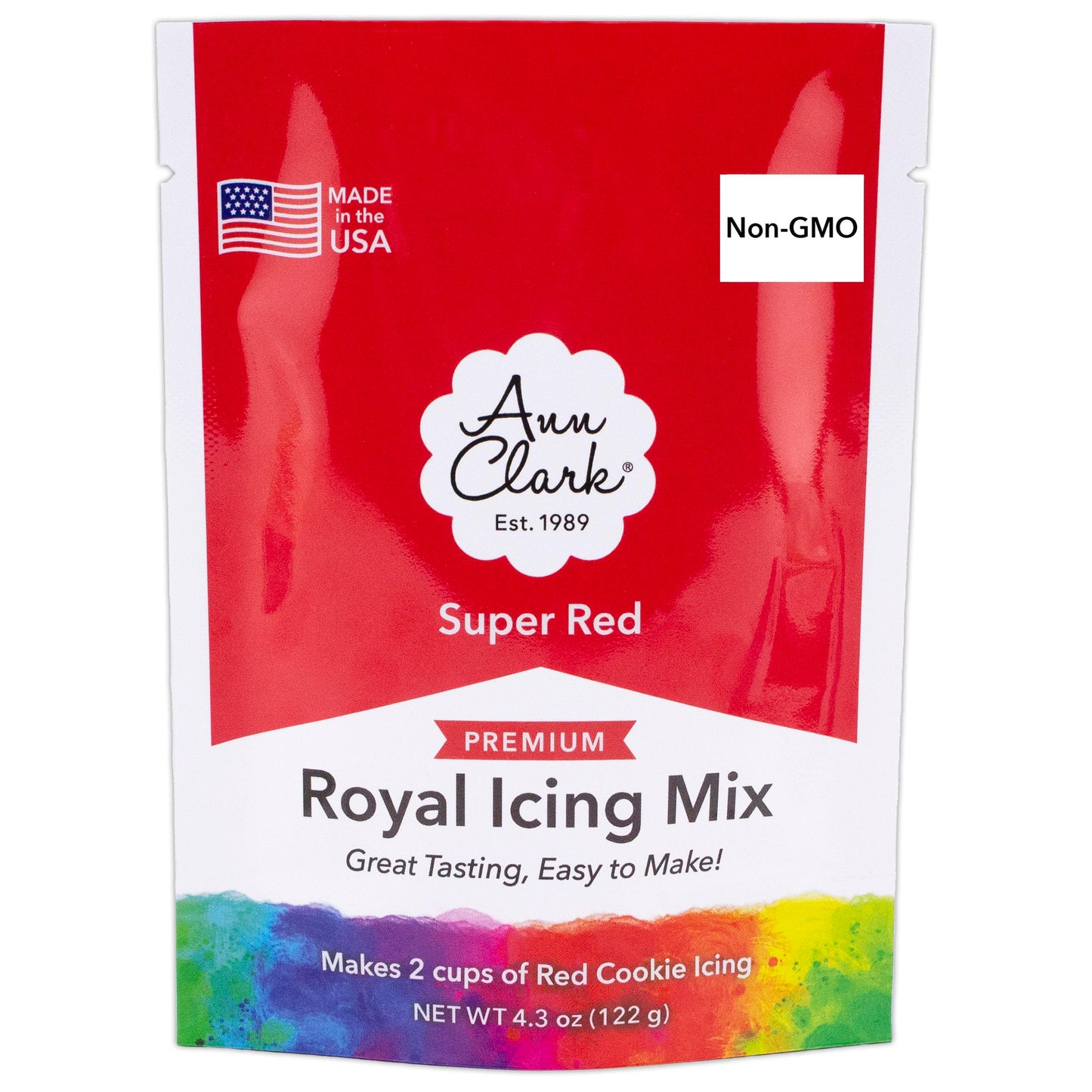 Ann Clark Red Royal Icing Mix 4.3-Oz. Pouch Makes 2 Cups Red Cookie Icing