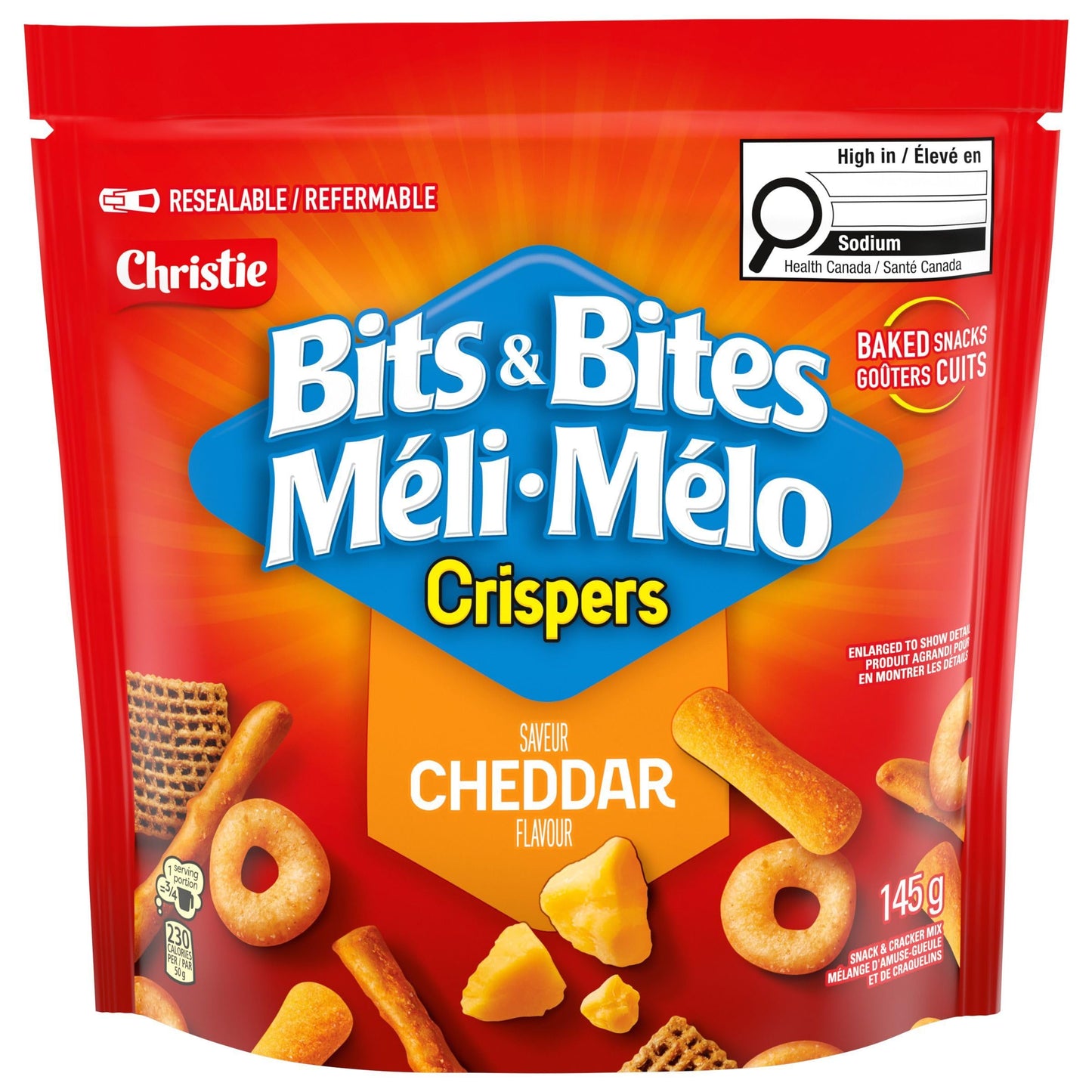 Christie Bits & Bites Cheddar Flavor Cracker Snack Mix, 145g/5 oz
