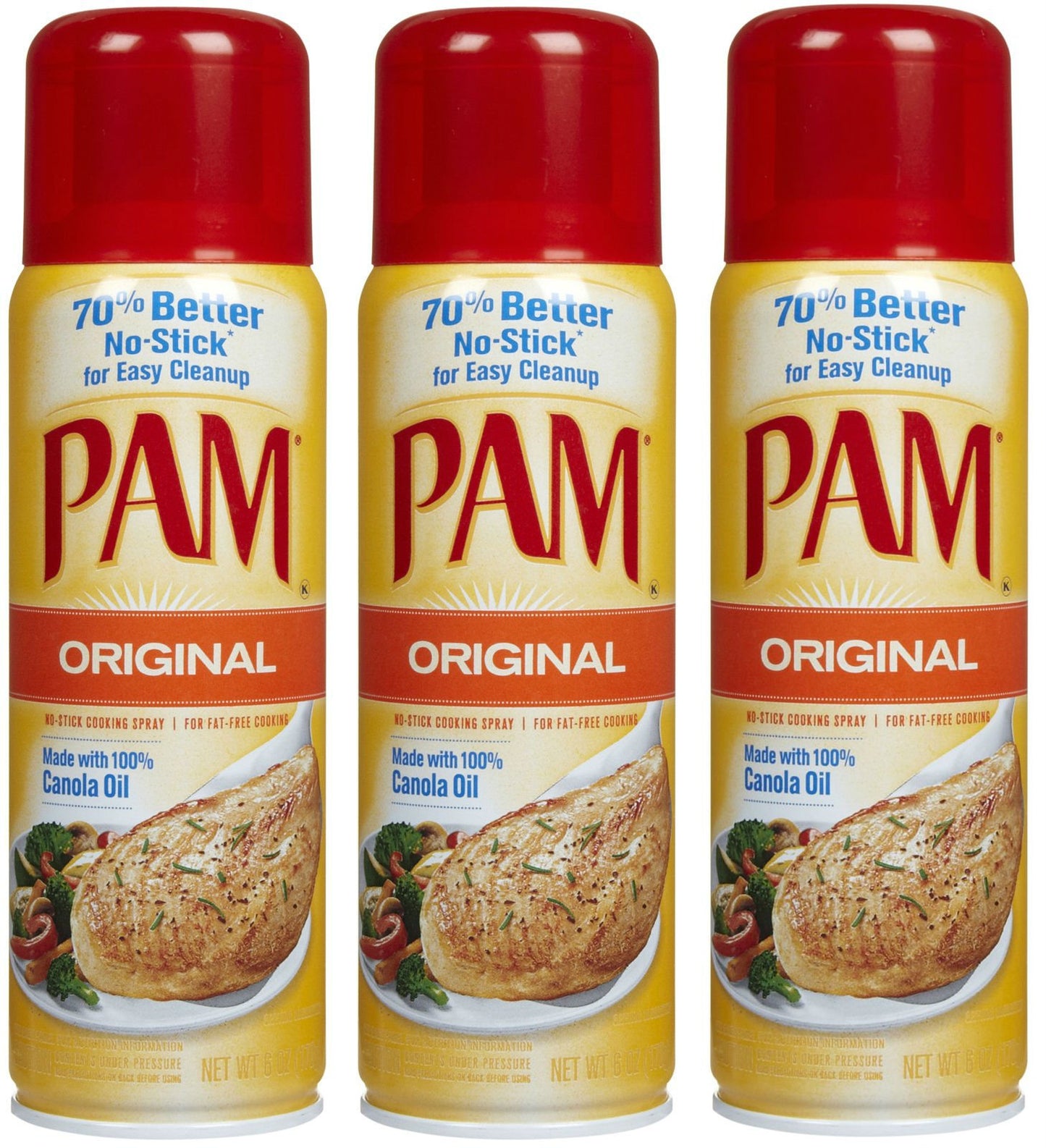 Pam Original No-Stick Cooking Spray 6 Ounce (3 Pack)