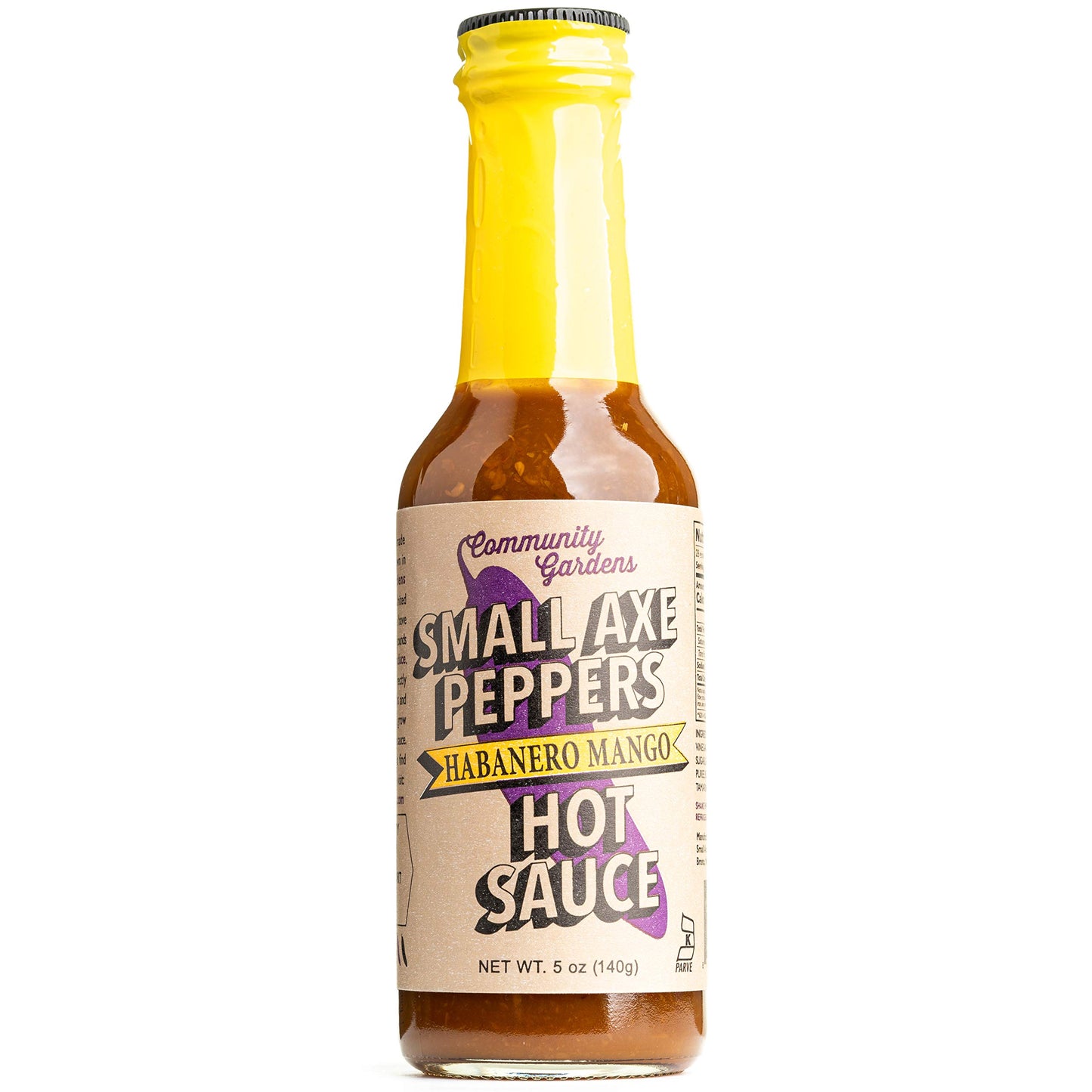 Small Axe Peppers Habanero Mango Hot Sauce 5 Oz- All Natural Kosher Non-Gmo Community Garden Grown Habanero Pepper Gourmet Hot Sauce Featured On Hot Ones!