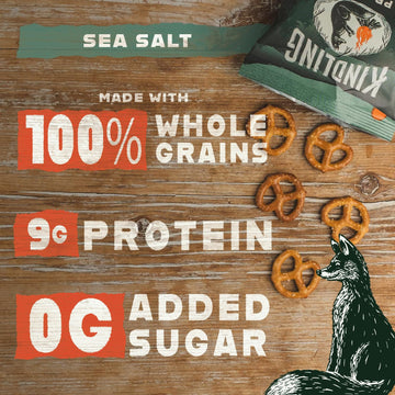 Kindling Protein Pretzels Variety Pack - Sea Salt (1), Dill Pickle (1), Honey Mustard (1), Garlic Parmesan (1) | Protein-Packed