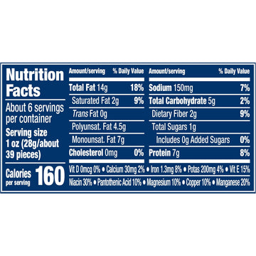 PLANTERS Sea Salt & Vinegar Peanuts (8 ct Pack, 6 oz Canisters)