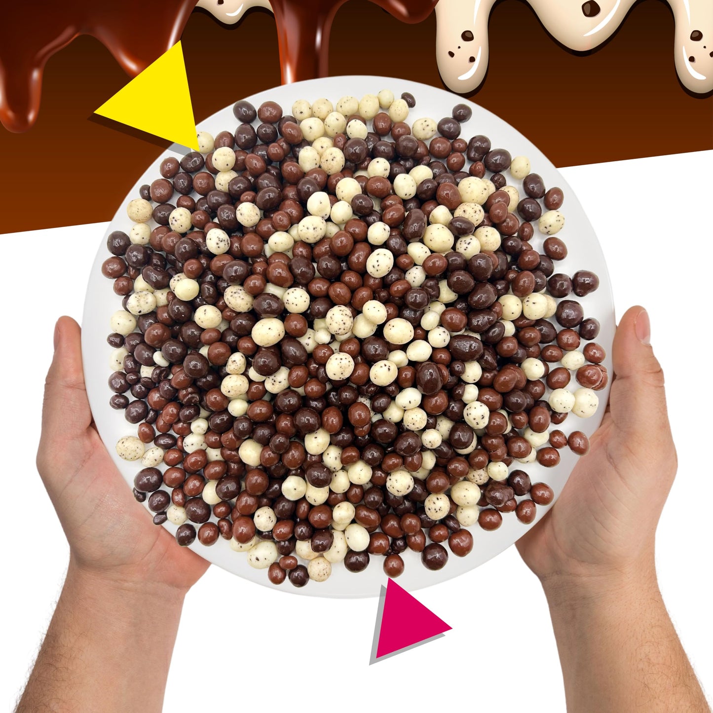 LAETAFOOD Chocolate Covered Espresso Beans Bulk Candy, 2 Pound Bag, Multi Color