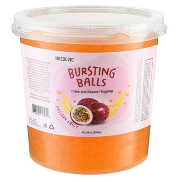 Passion Fruit Boba Pearls, Passion Popping Boba Bursting Boba, Passion Bubble Tapioca Pearls For Bubble Tea and No Artificial Co