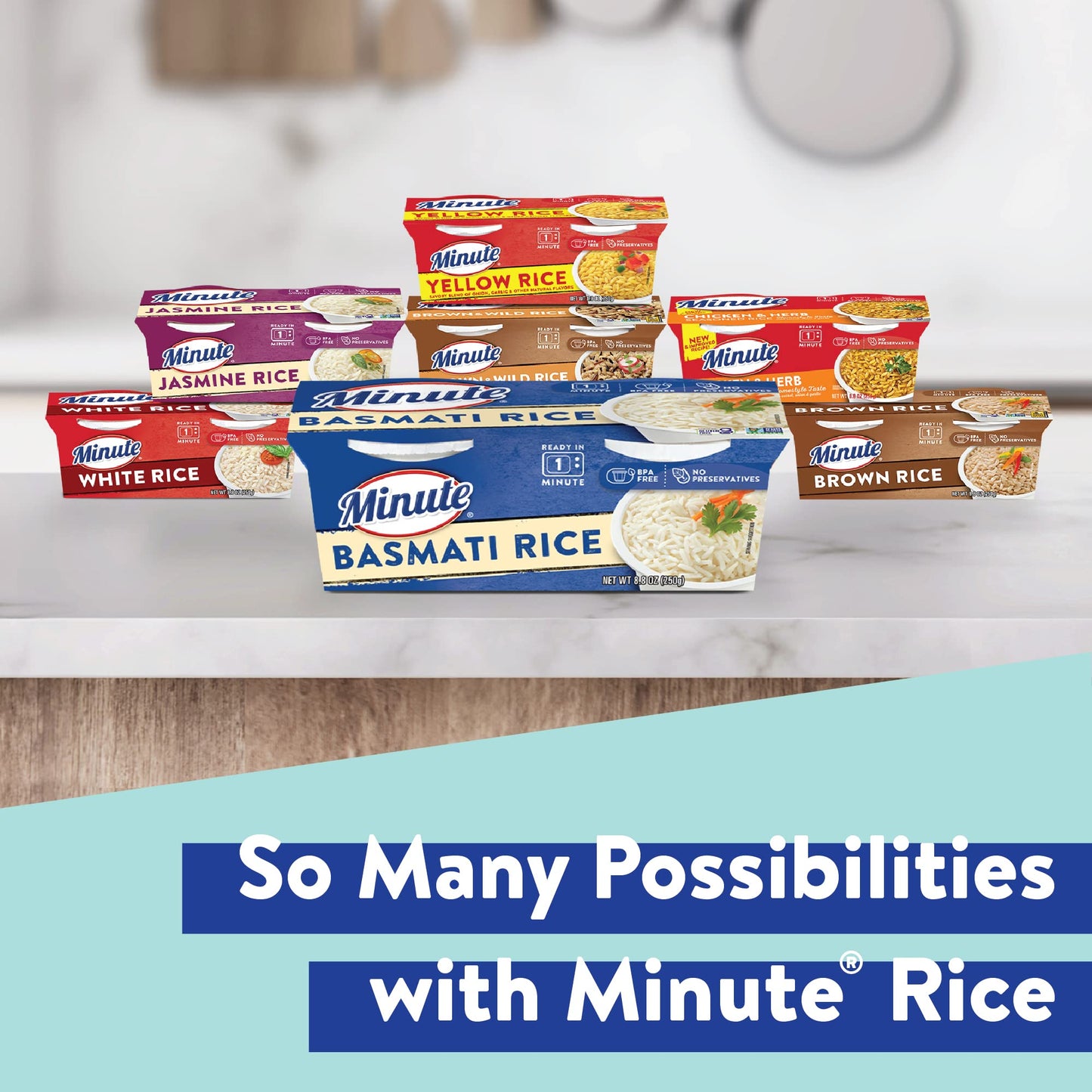 Minute Ready-to-Serve Basmati Rice, Microwavable Rice Cups, 8.8-Ounce Cups (Pack of 8)