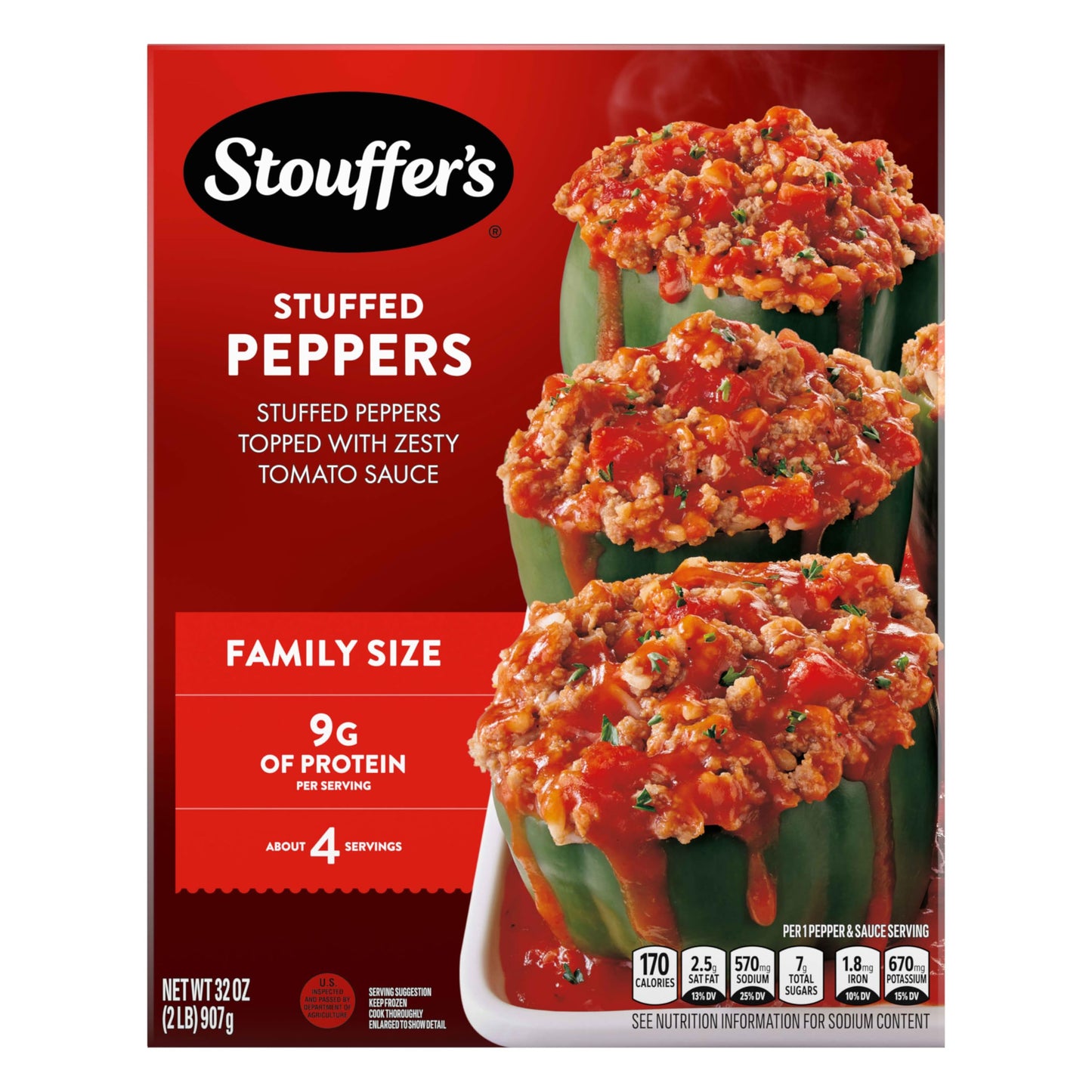 Stouffers Family Size Stuffed Peppers Frozen Dinner,UNKNOWN