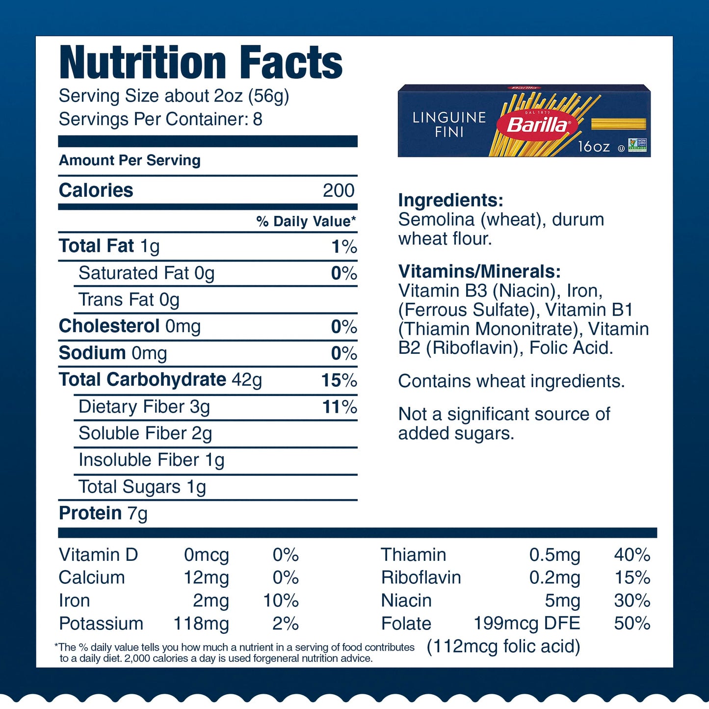 Barilla Linguine Fini Pasta, 16 Oz. Box - Non-Gmo Pasta Made With Durum Wheat Semolina - Kosher Certified Pasta