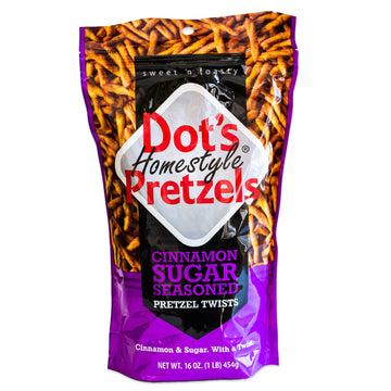 Dot's Cinnamon Sugar Pretzels - Variety Pack - Dot's Southwest Flavored Sticks - Dot's Honey Mustard - 3, 16oz Packs