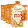 Happytot Organics Oatmilk Pudding, Dairy-Free, Stage 4 Toddler Snack, Oatmilk, Bananas & Blueberries, 4 Ounce Pouch, Pack Of 16