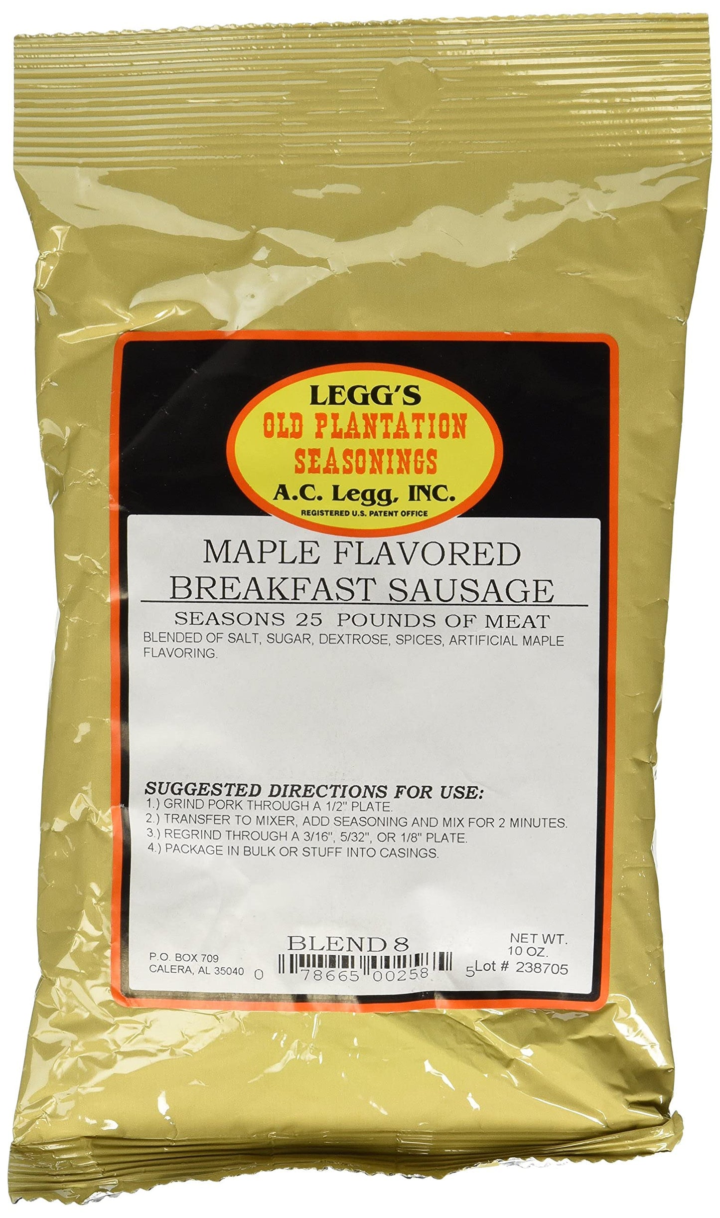 A.C. Legg Maple Flavored Breakfast Sausage - 4 Pack