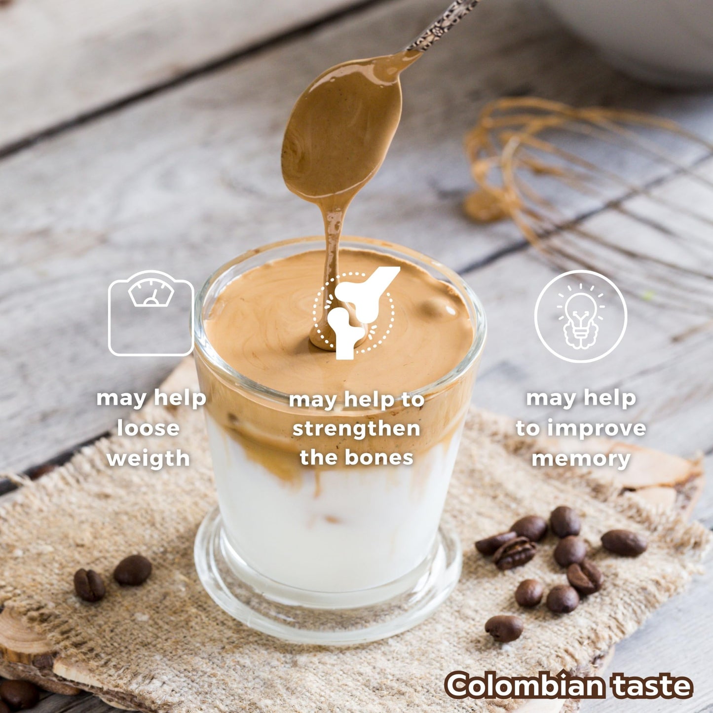 Eternal Spirit Beauty Colombian Latte Coffee Singles - Indulge In Instant Luxury With Individual Coffee Packets For On-The-Go Bliss (15 Sachets - 0.64 Oz Each)