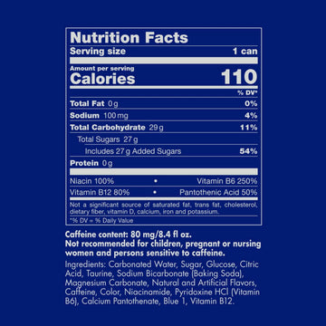 Red Bull Blue Edition Energy Drink, Blueberry, 8.4 Fl Oz, Pack of 24 Cans, Model RB224243