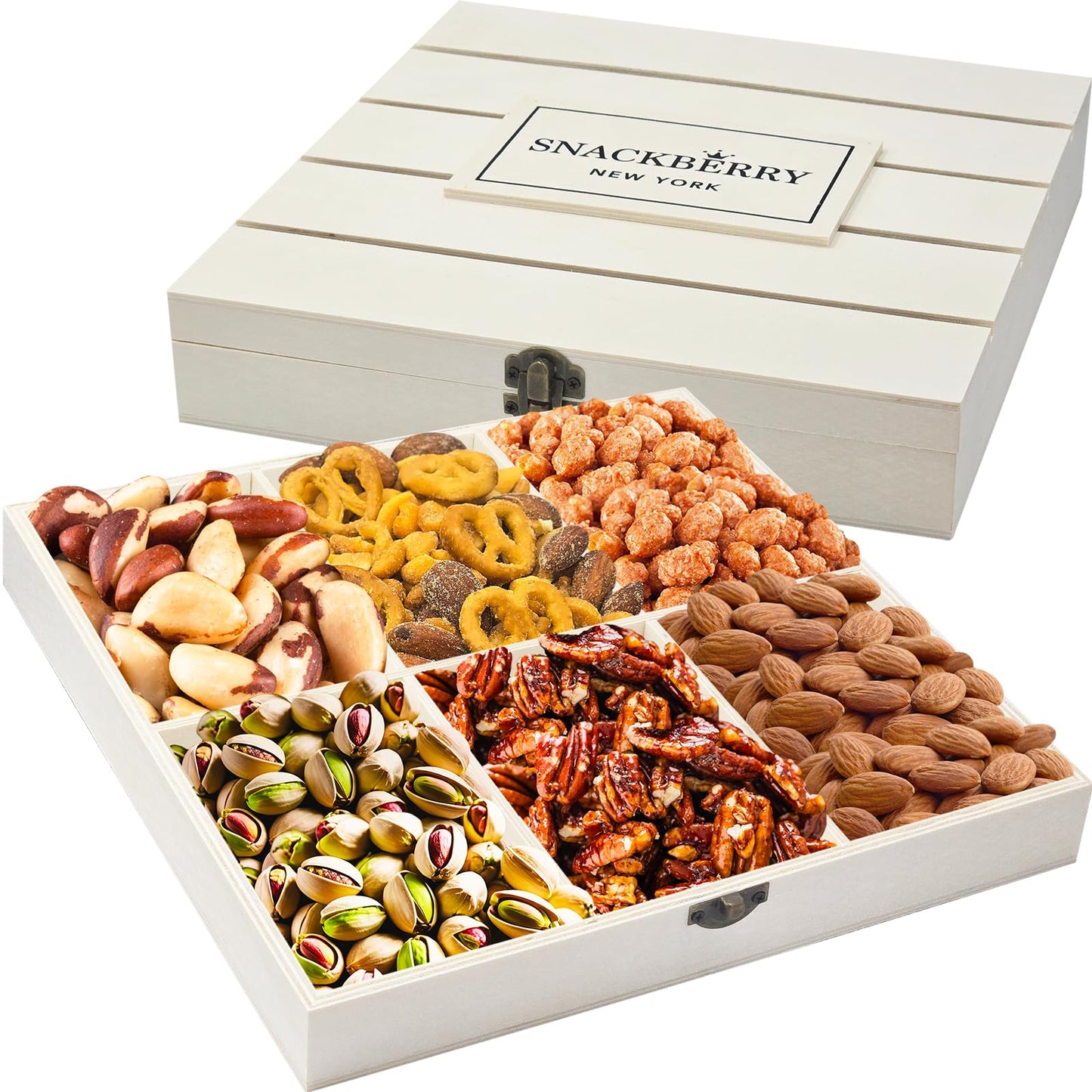 Top-Grade Wooden Mixed Nuts Gift Basket