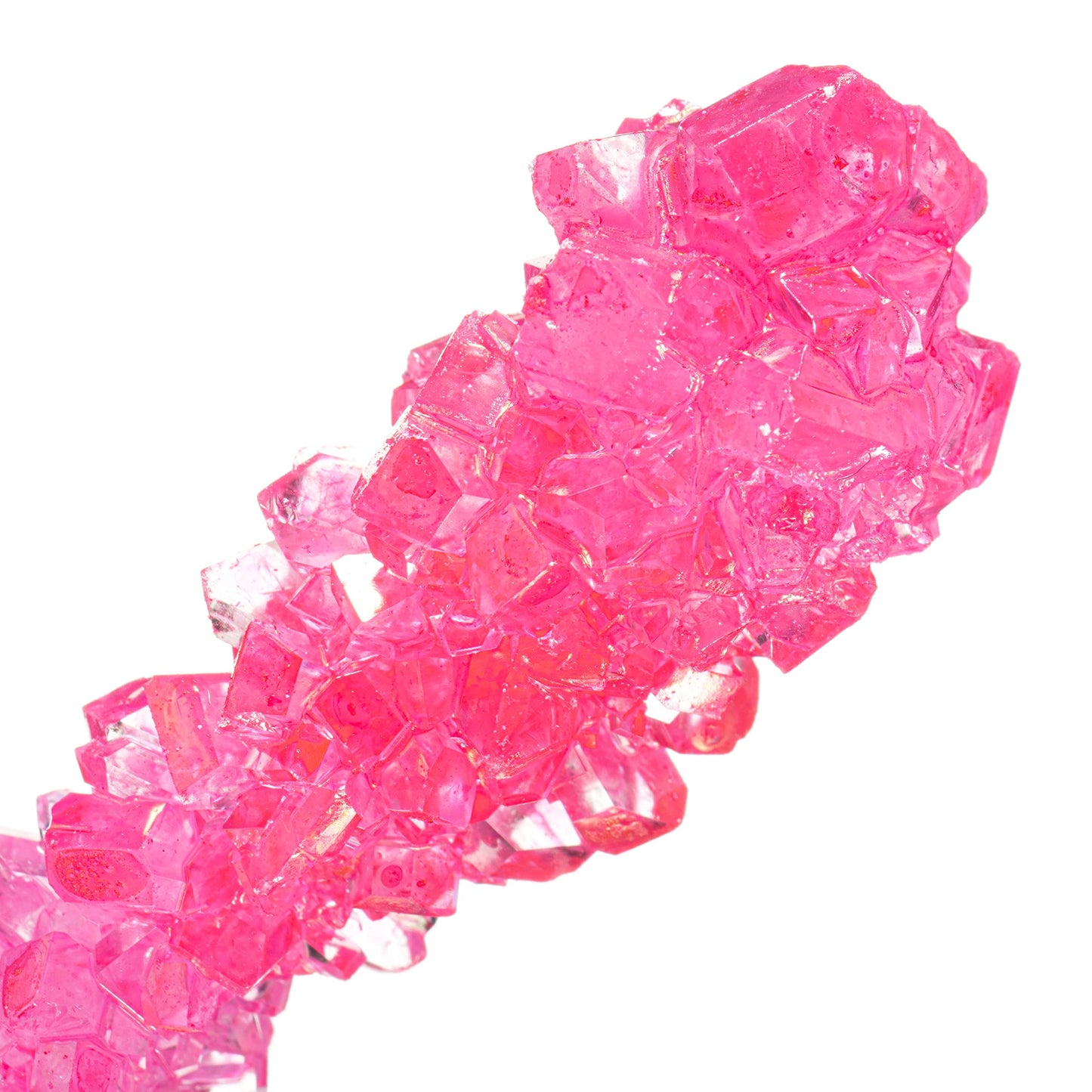 Pink Rock Candy Sugar Sticks - Cherry Flavored - 24 Individually Wrapped Pink Candy