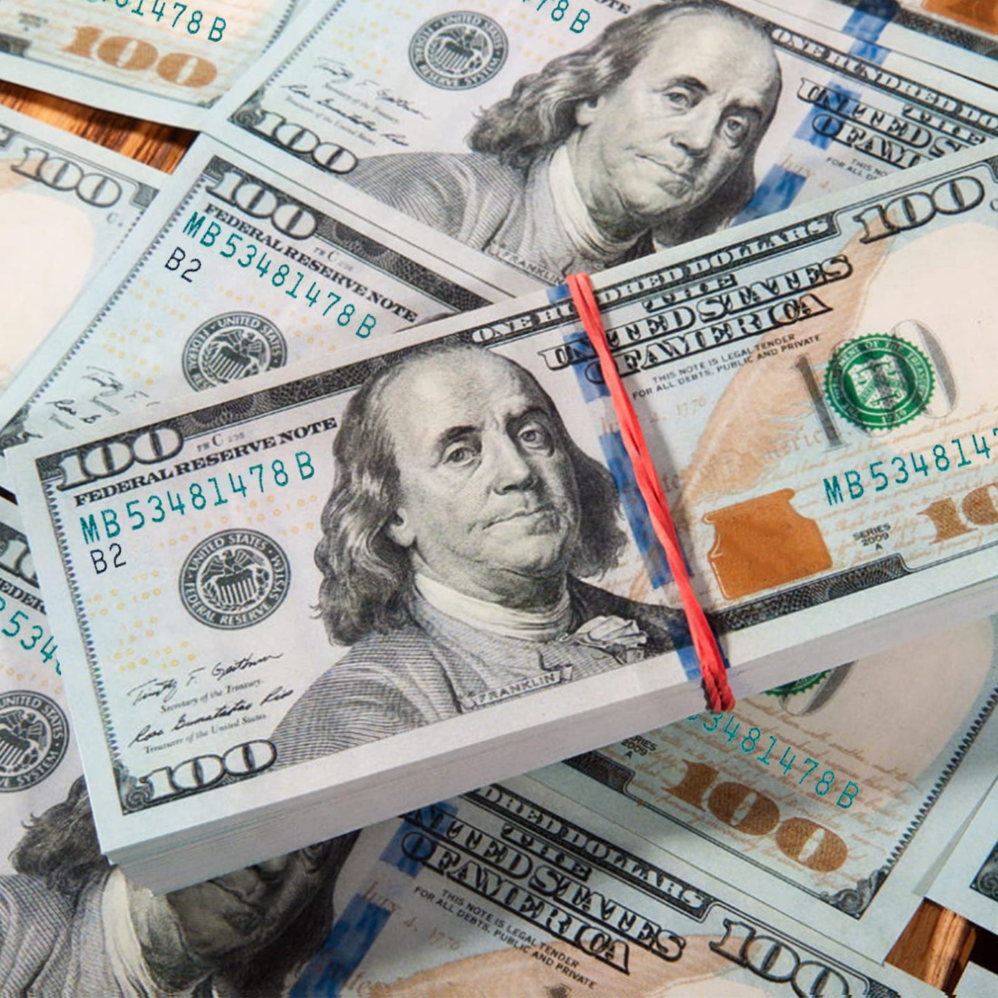 Morofme Edible Money Cake Toppers 30pcs Wafer Paper Decorations 100 Dollar Bill for Birthday Party Supplies