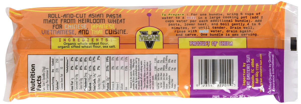 Organic Planet Traditional Whole Wheat Udon Pasta, 8 Ounce - 12 per case.
