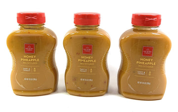 Hickory Farms Pineapple Honey Mustard (10.5 ounce, Pack of 3) - Gourmet Mustarrd Great for Charcuterie Boards, Snacking, and Rec