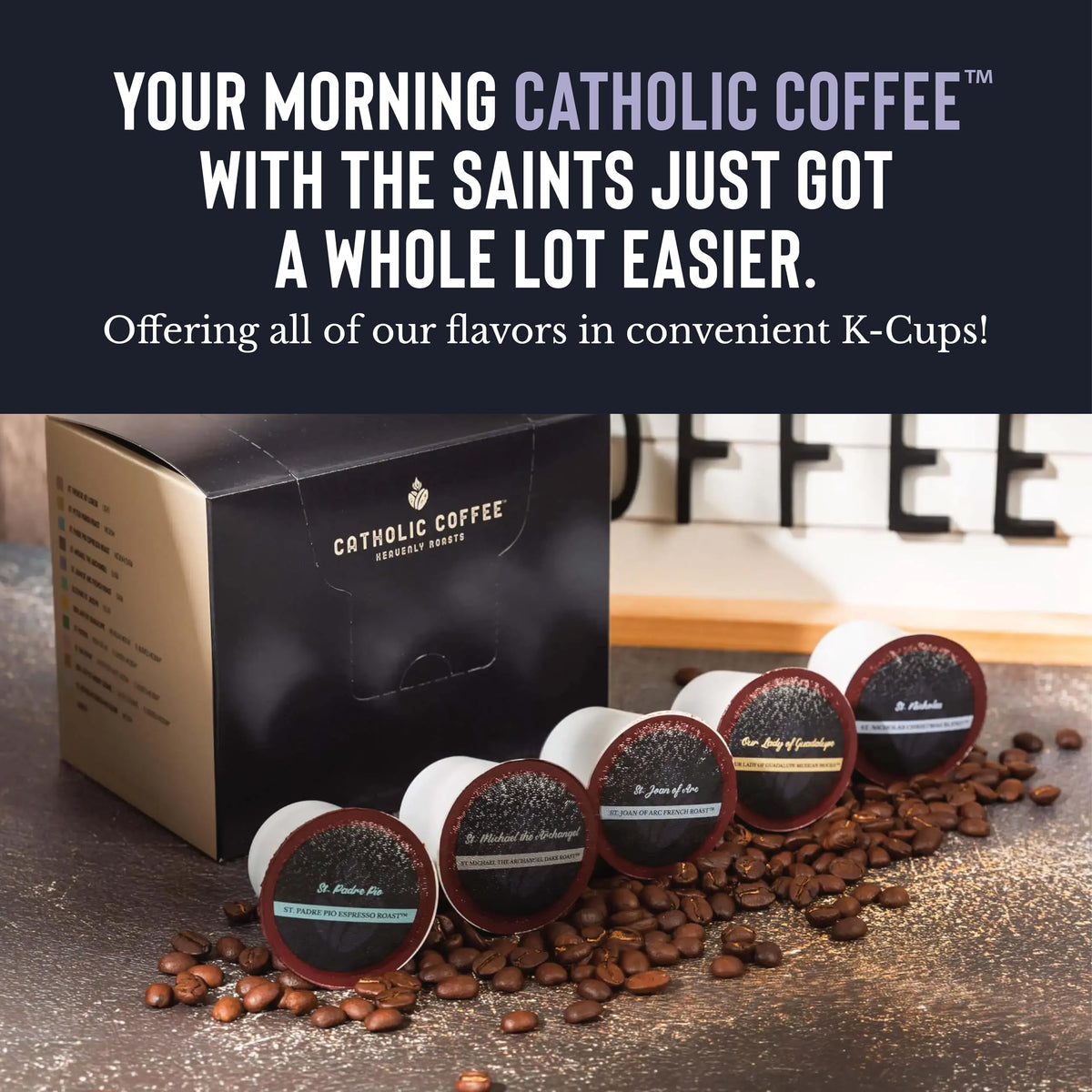 Catholic Coffee St. Valentine | Medium Roast Ground Coffee – Raspberry & White Chocolate Notes | 12Oz Bag – Sweet Catholic Gift For Loved Ones