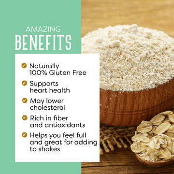 PuroRaw Oat Flour, Gluten Free, Non-GMO, 32 Ounce, Product of Canada