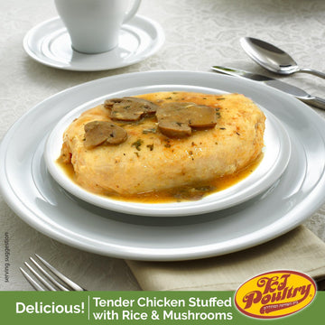 Kosher Stuffed Chicken Breast Rice, Mre Meat Meals Ready To Eat, Gluten Free (6 Pack) Prepared Entree Fully Cooked, Shelf Stable