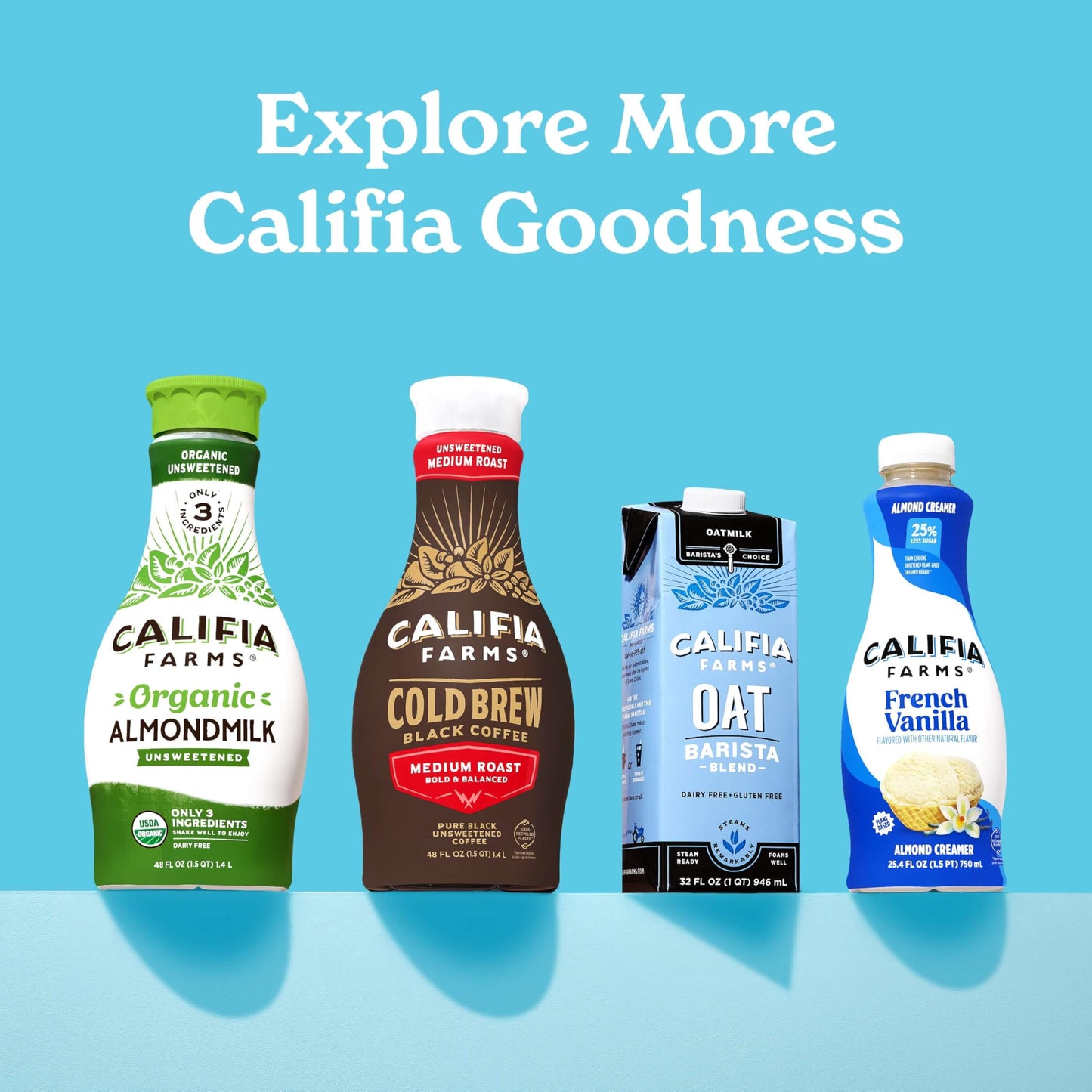 Califia Farms - Organic Pistachio Almond Milk Coffee Creamer, 25.4 Oz, Dairy Free, Plant Based, Vegan, Gluten Free, Non GMO, Alm