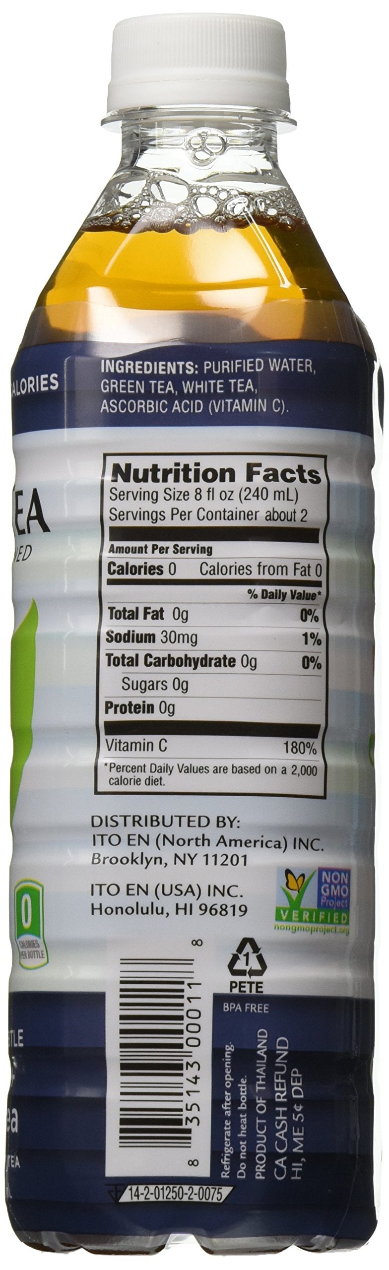 Teas Tea Unsweetened Green + White, 16.9 Fl Oz (Pack of 12)