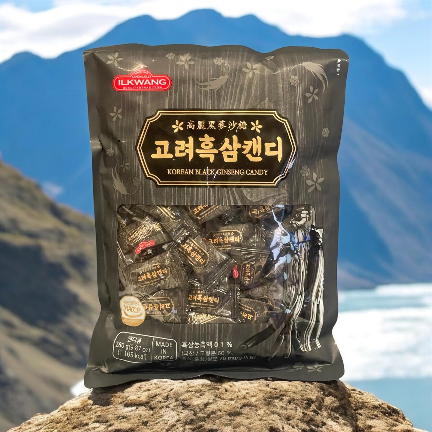 Korean Ginseng Candy, Sugar Free (2 Packs, Black Ginseng Candy)