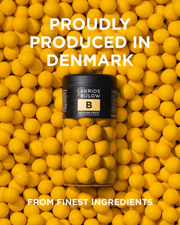 Lakrids By Blow - B - Passion Fruit - 10.41 Oz - Chocolate Coated Gourmet Licorice - Authentic Scandinavian Candy Produced In De