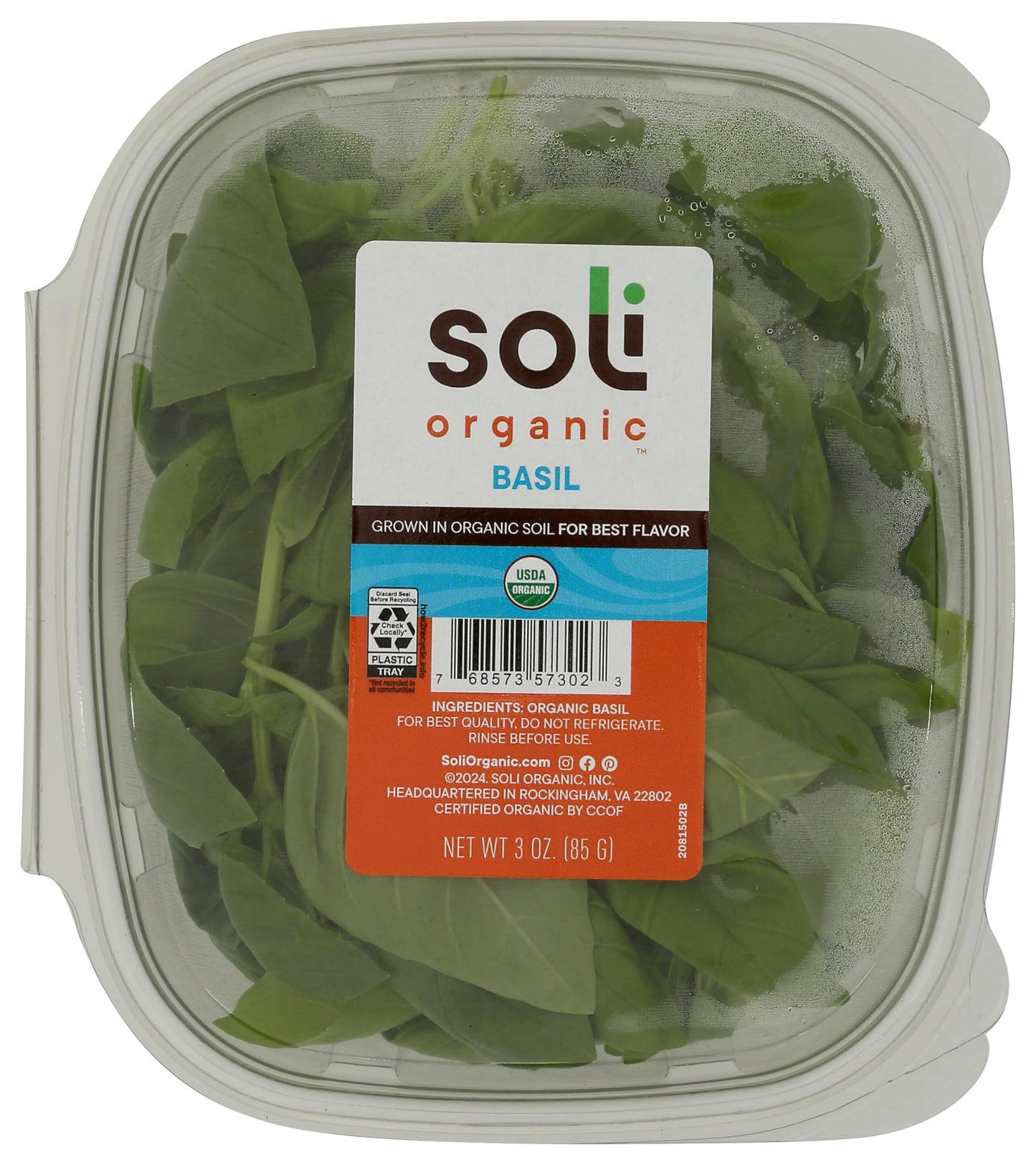 Organic Basil, 3 OZ