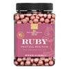 Squirrel Brand Ruby Cacao Pretzel Rounds, 30Oz Resealable Jar, Sweet & Salty Crunchy Snack, Gourmet Ruby Couverture Pretzel Ball , Enhanced Gift Idea, Holiday & Party Snack, Indulgent Artisan Ruby