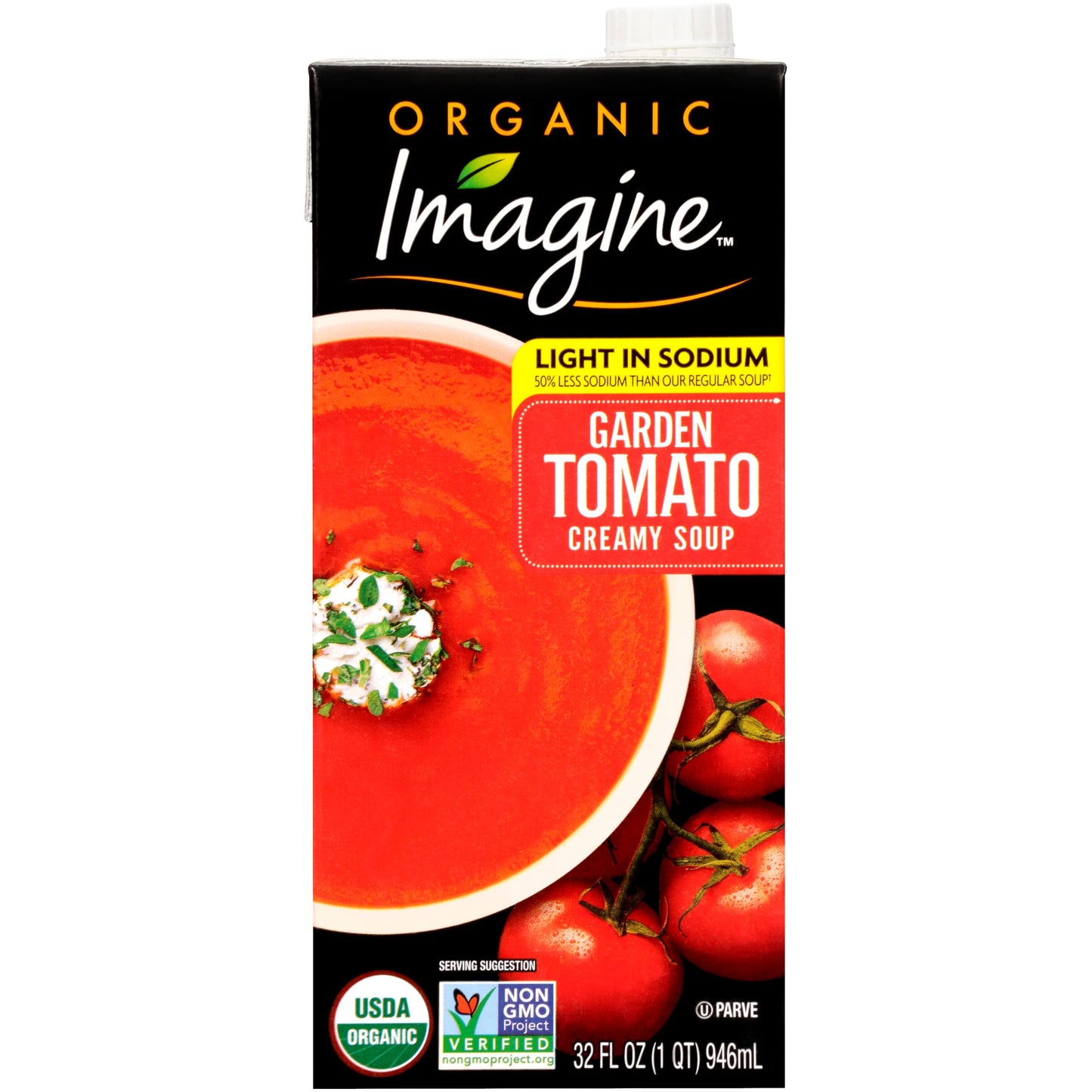 Imaflavor Blende Organic Light In Sodium Garden Tomato Creamy Soup 32 Fl. Oz (Pack Of 6)