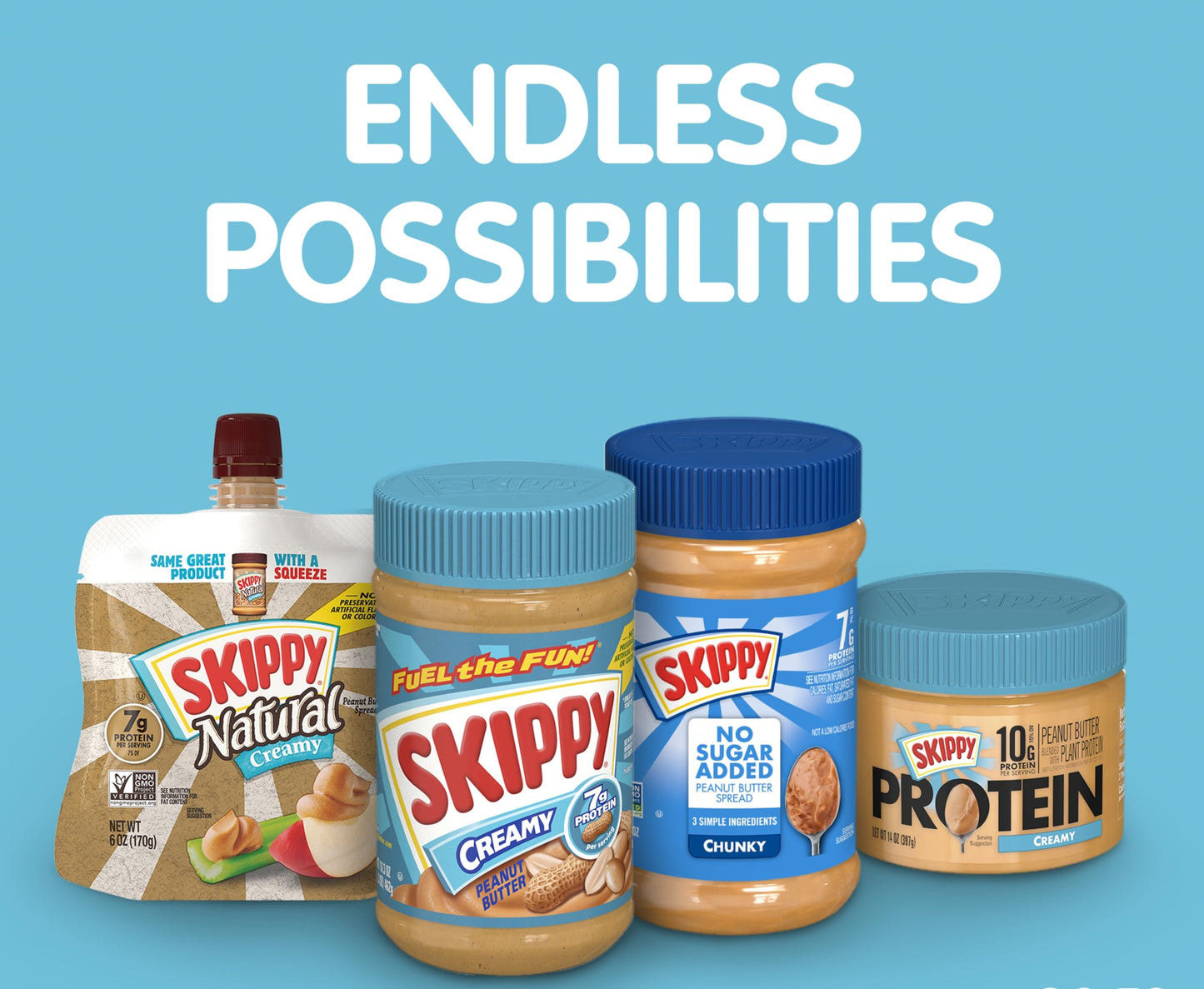 Skippy Peanut Butter, Creamy, 7 G Protein Per Serving, 64 Oz (Packaging May Vary)