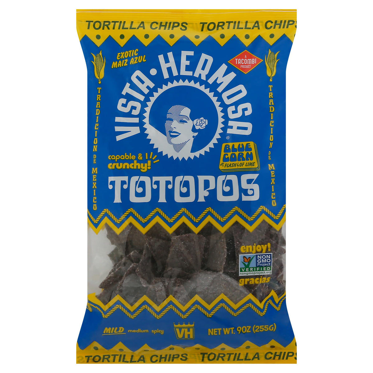 Vista Hermosa Blue Corn With Lime Totopos, 9 Oz