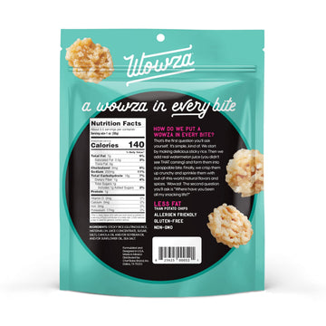 Wowza Sea Salt Rice Crisps, Healthy Sticky Rice Crunchy Rice Crisps, 3.5 Oz Bag (8 Pack)