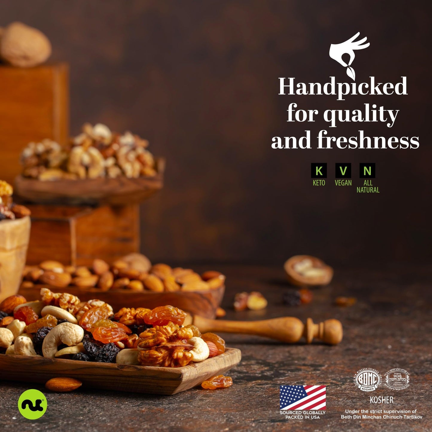 NUT CRAVINGS - Brazil Nuts Roasted & Unsalted - No Shell, Whole (80oz - 5 LB) Bulk Nuts Packed Fresh in Resealable Bag - Healthy